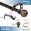 Tringle à rideaux télescopique simple 5/8 po Charlton Home®-2001874527-2002497456