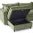 113'' Upholstered L-Shape Sectional Cloud Couch With Storage Ottoman-1307715041