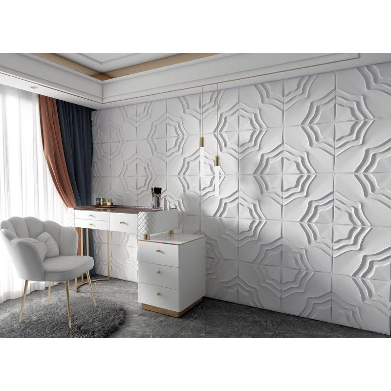 Panneau mural 3D blanc 19,7 po x 19,7 po Falkirk Ross (paquet de 5)