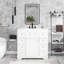Meuble-lavabo simple autoportant 36 po avec plateau en céramique Matie-1940391281