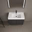 Meuble-lavabo autoportant avec lavabo en résine