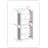 Uriyah 100% Solid Wood 6-Shelf Bookcase with Frosted Glass Doors and Adjustable Shelves-887664992