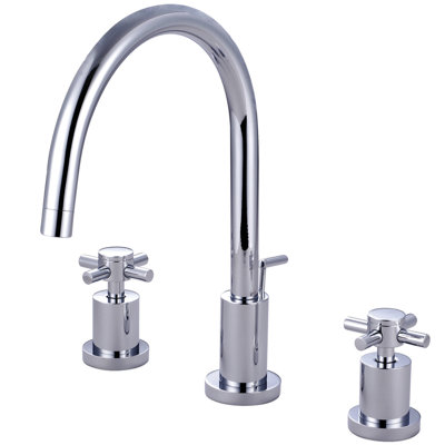 Concord Single Hole Widespread Bathroom Faucet with Brass Pop-Up