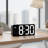 White Electric Bedside Alarm Clock, Large Dimmable Display, USB Charging Volume Adjustable Dual-Scene-1174703511