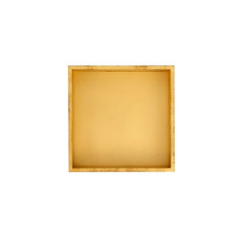 Florentine Wooden Accessories Dinner Napkin Holder, Gold, 2" H x 5.5" W x 5.5" D