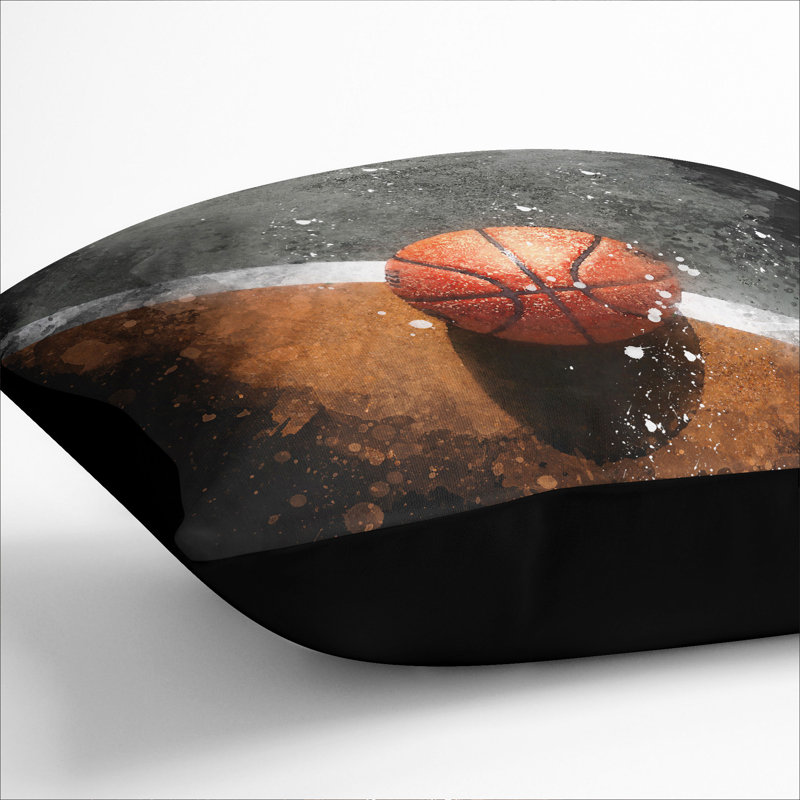 Square Cushion, Black, 55cm H x 55cm W x 20cm D
