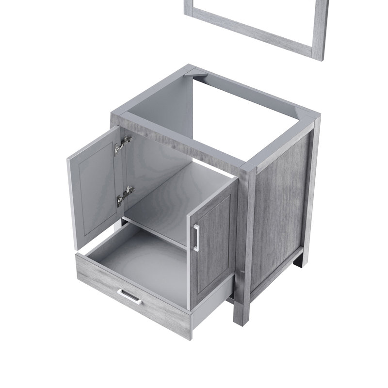 Gris délavé 30 po W Bath Vanity, 22 P, 28 Miroir, tiroir, armoire intérieure et tablette pour placer les produits entièrement assemblés, tiroir de rangement