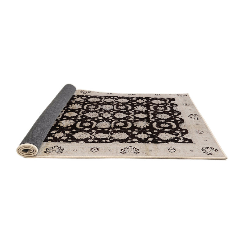 Tapis beige / noir Reston, Rond 5 pi