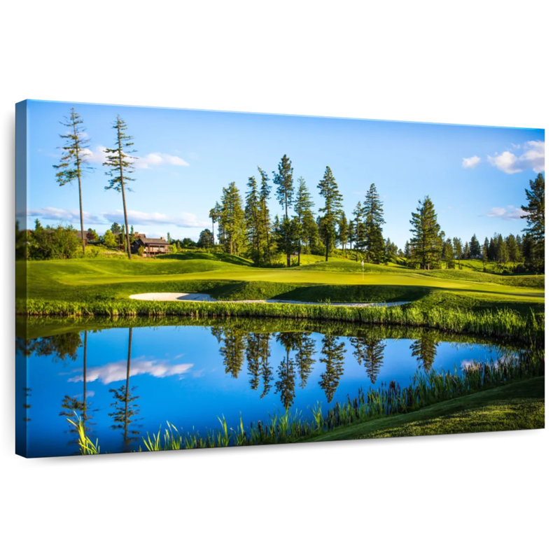 Splendide terrain de golf, H 32 po x l 48 po