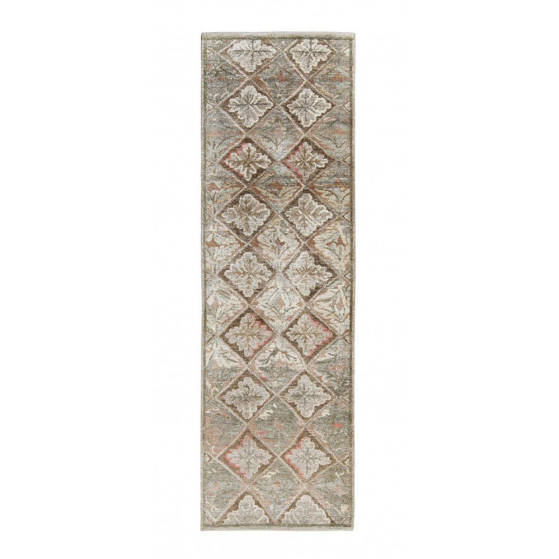 European Hand Woven Silk Area Rug, Runner 3' x 10'3"