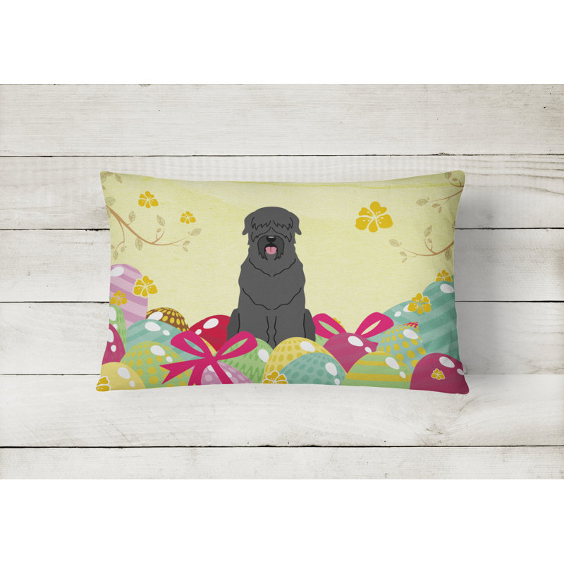 Easter Eggs Outdoor Throw Pillow
