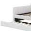 Structure de lit plateforme tapissier avec ports USB et lit gigogne, structure de lit de jour avec accoudoirs et lattes en bois-1154884174