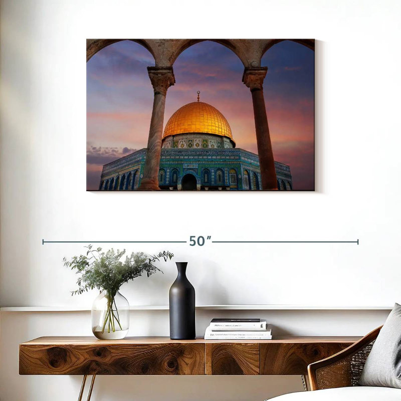 Al-Aqsa Mosque In Jerusalem, 24" H x 36" W