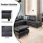 Canapé modulaire en cuir synthétique 3 pièces-1820466968