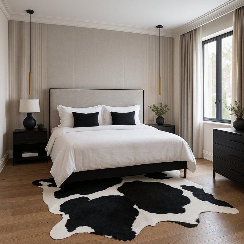 Amerigo Cowhide Southwestern Indoor Rug, Novelty 6' x 8'