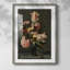 Motif floral rétro - impression encadrée-166280434