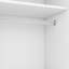 Armoire moderne à 3 portes avec tablettes élégantes, blanc - Caractéristiques luxueuses du rangement extérieur de la chambre à coucher, attrait amélioré