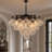 14.6" W 8-Light Transitional Open-Cage Semi-Flush Mount Ceiling Light in Dark Bronze