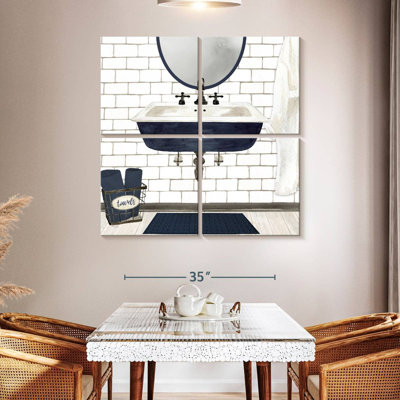 Lavabo bleu marine Kerrick Farmhouse Bath II