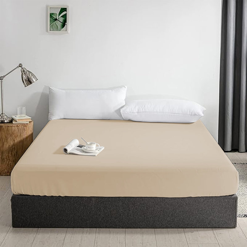 Merituuli 200 TC Microfiber 25cm Deep Fitted Sheets, Kingsize (5'), Beige