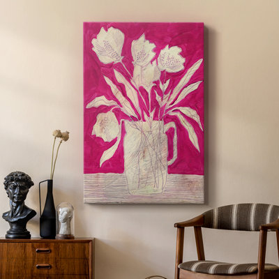 Fuchsia Arrangement II -Custom Wrapped Gallery Cavas