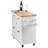 Kitchen Island Cart With Solid Wood Top (Not Include Stools)