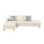 Canapé modulaire et chaise longue en similicuir de 102 po Kerriana-2002088817-2002088816