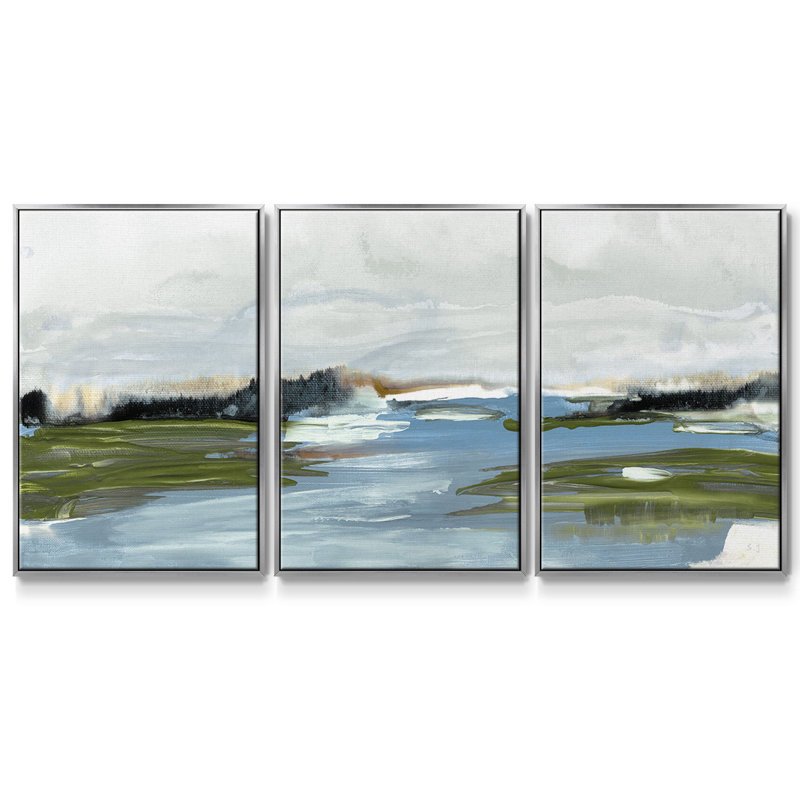 Kattskill Bay - Multi Piece Framed Canvas, 40" H x 78" W x 2" D, Silver