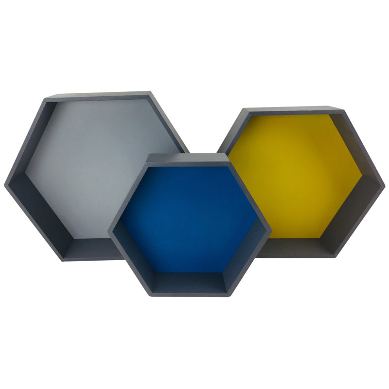 Standridge 3 Piece Hexagon Accent Shelf