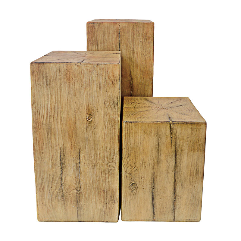 Outdoor Side Table Set, Natural