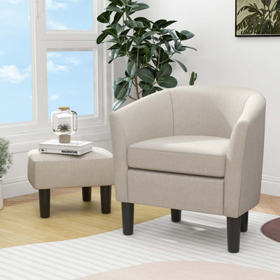 Fauteuil club et repose-pieds 27 po Makayiah