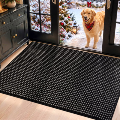 Tapis de porte lavable de bienvenue avec envers antidérapant en TPR