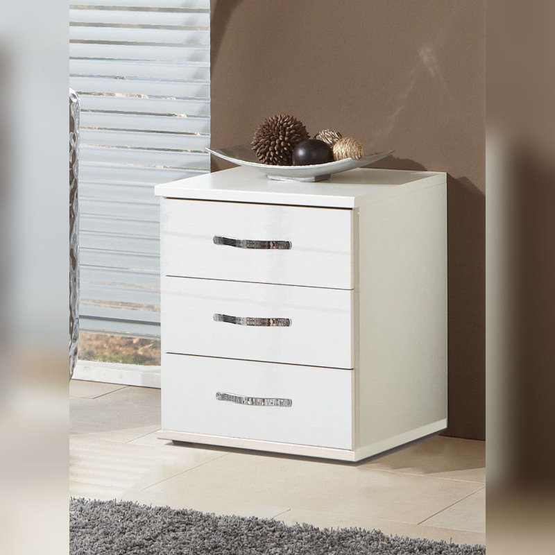 45cm W Manufactured Wood Bedside Table