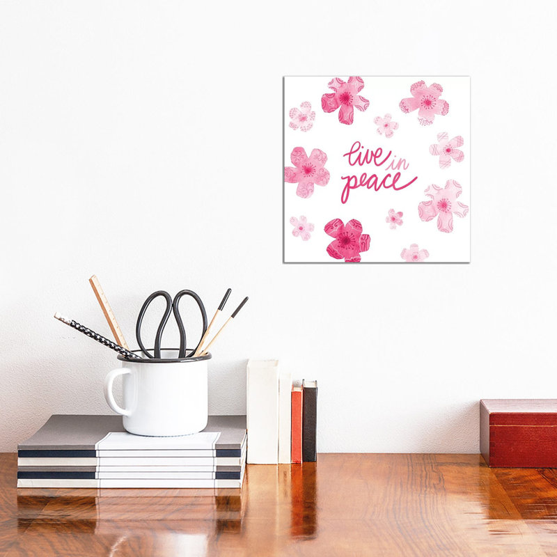 Cascading Blossoms Kindness Peace II by Noonday Design - Wrapped Canvas Gallery-Wrapped Canvas Giclée
