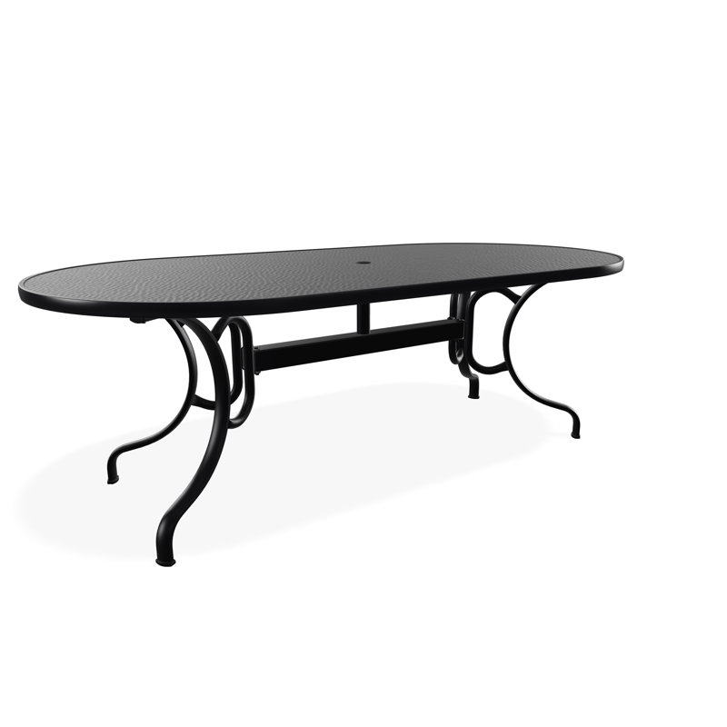 Outdoor Oval Dining Table, Black