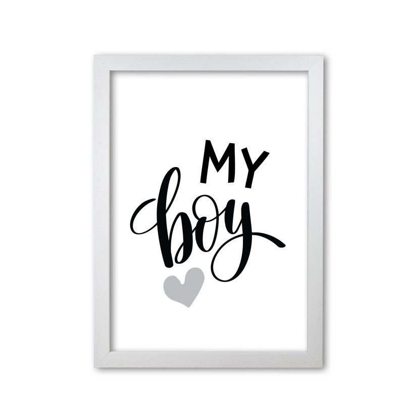 My Boy - Print, White Grain Frame, 30 cm H x 21 cm W x 5 cm D