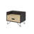Melkree Oak & Black Finish Accent Table With Display & Utility Function