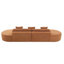 Canapé combiné moderne incurvé avec tissu éponge, aucun assemblage requis, comprend trois coussins pour un confort ultime-299454179