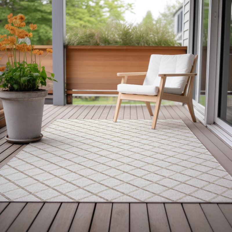 Tapis intérieur / extérieur Loreen avec envers antidérapant, Rectangle 9 pi x 12 pi