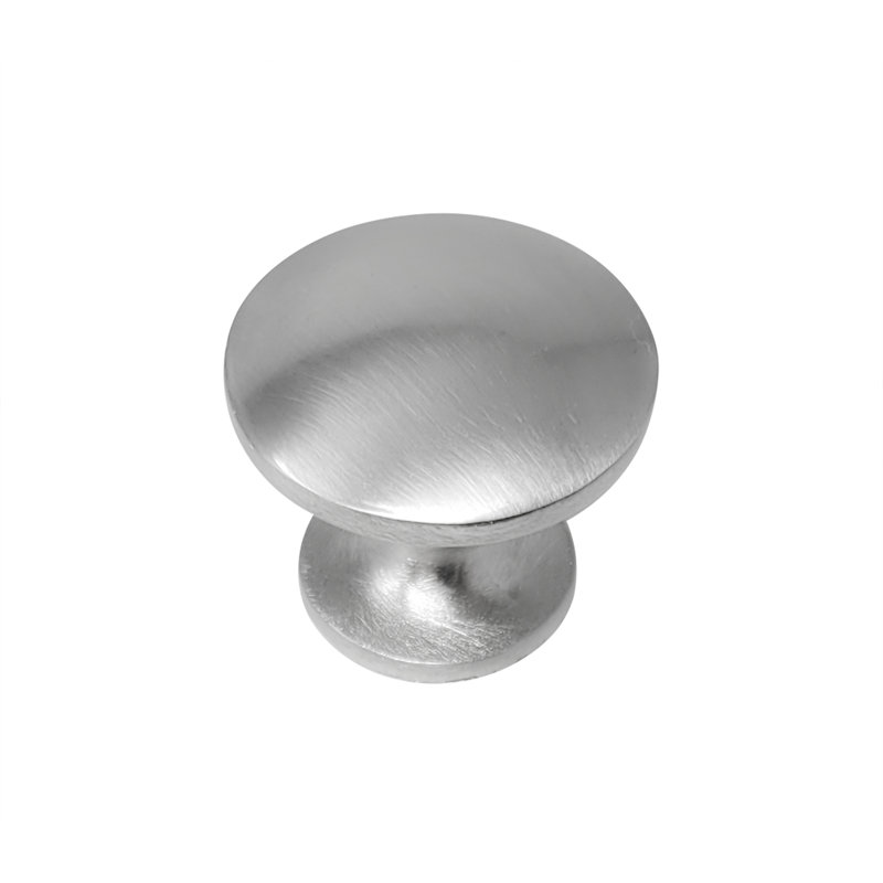Poignée ronde Wellington de 1 po de diamètre, Nickel satiné