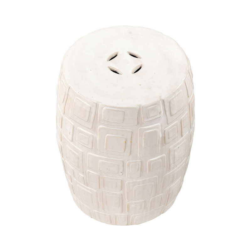 Tabouret d'appoint Cambeck - Blanc, Blanc