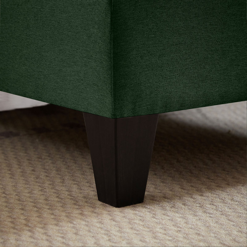 Canapé modulaire rembourré 3 pièces Laith, Tissu vert