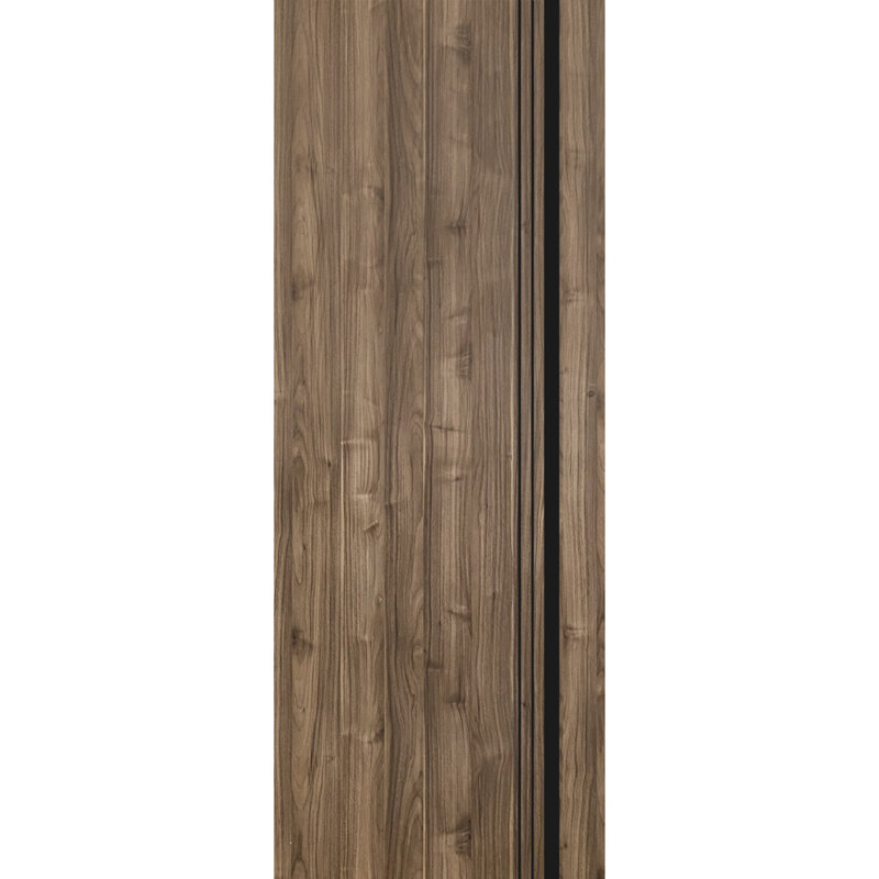 Porte pliante en bois massif massif, 42 po x 80 po, Noyer