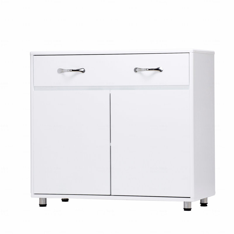 Two Door Side Table-White
