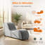 Chaise longue en velours gris clair pour le yoga et la méditation-416946093
