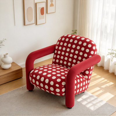 Modern and Simple Red Fabric Chair