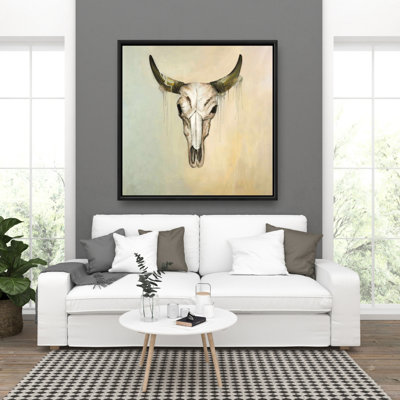 «Color Fading Bull Skull» sur toile