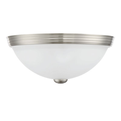 Sarabia 2-Light Flush Mount in Satin Nickel
