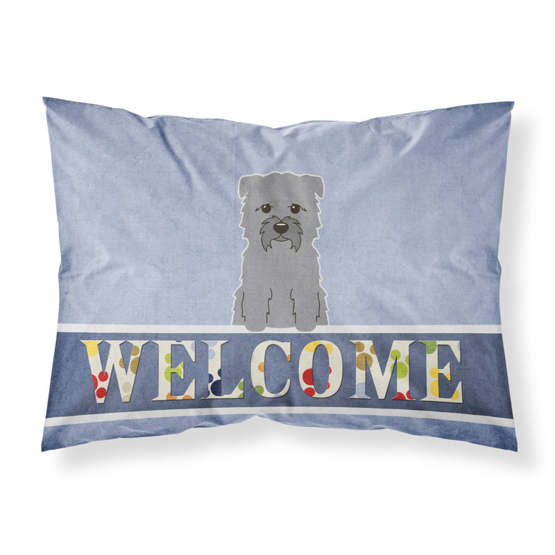 Taie d’oreiller welcome, Terrier irlandais Glen of Imal gris
