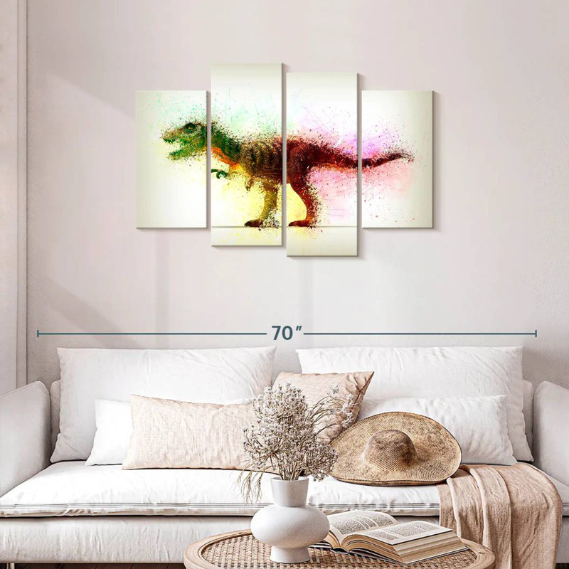 Brampt dinosaure abstrait, H 27 po x l 43 po